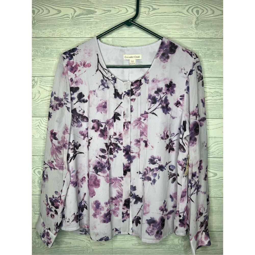 Coldwater Creek chiffon daydream shirt, size PL 14-16  new with Tags
